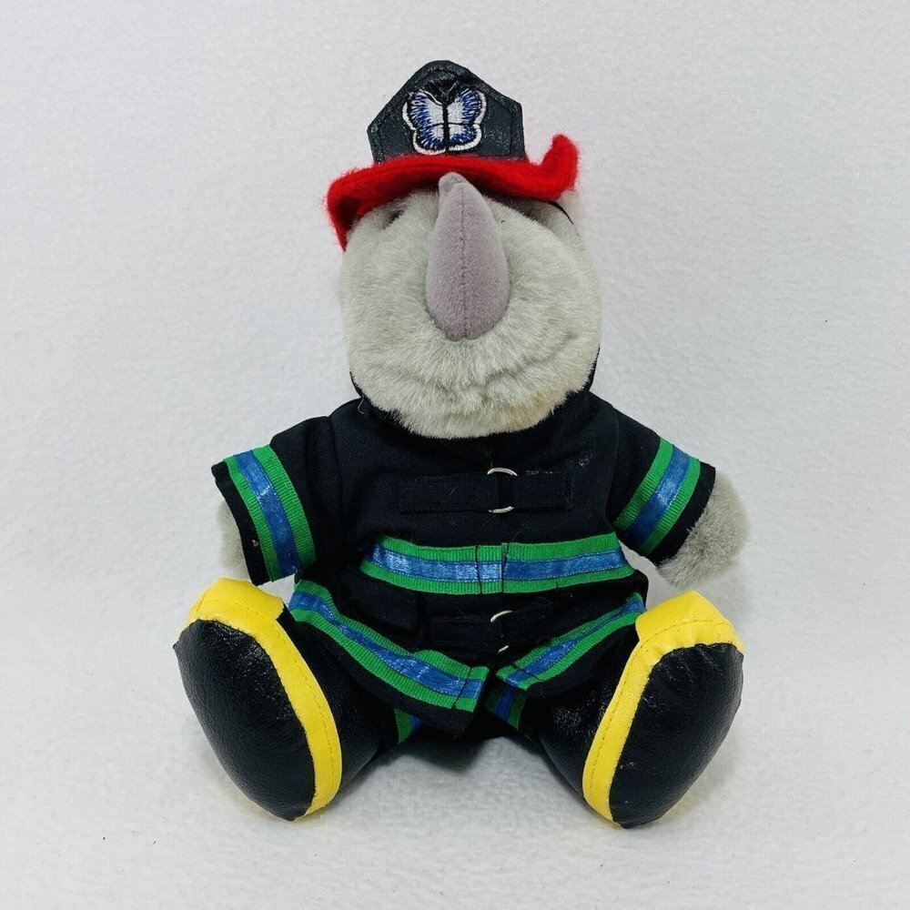 Rhinocort Aqua Mascot Rhino Plush 9” Uniform Clothes Advertising Medicine Iconic
